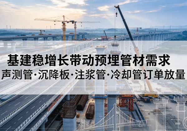 新巴尔虎右旗基建稳增长带动预埋监测管材需求，声测管、沉降板、注浆管订单持续放量